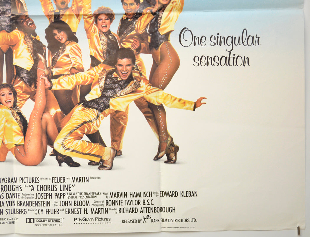 A CHORUS LINE (Bottom Right) Cinema Quad Movie Poster 