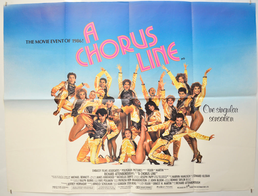 A Chorus Line Original Quad Poster - Film Poster - Movie Poster