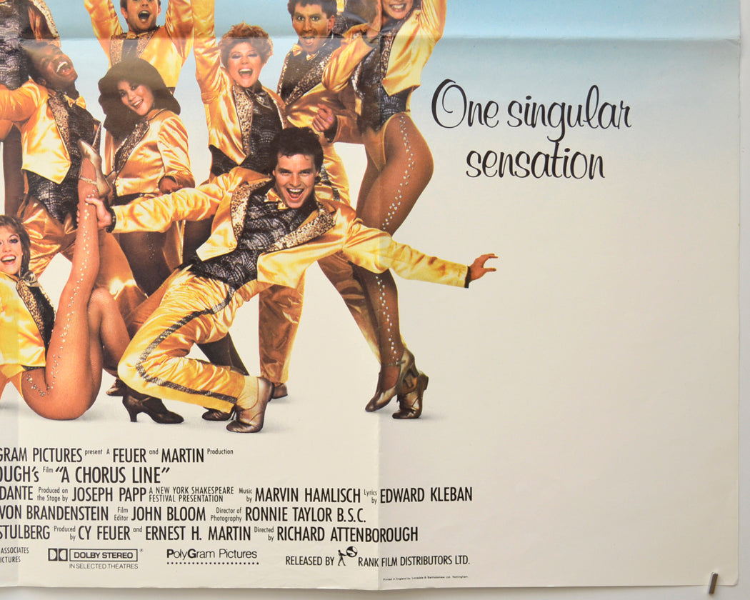 A CHORUS LINE (Bottom Right) Cinema Quad Movie Poster 