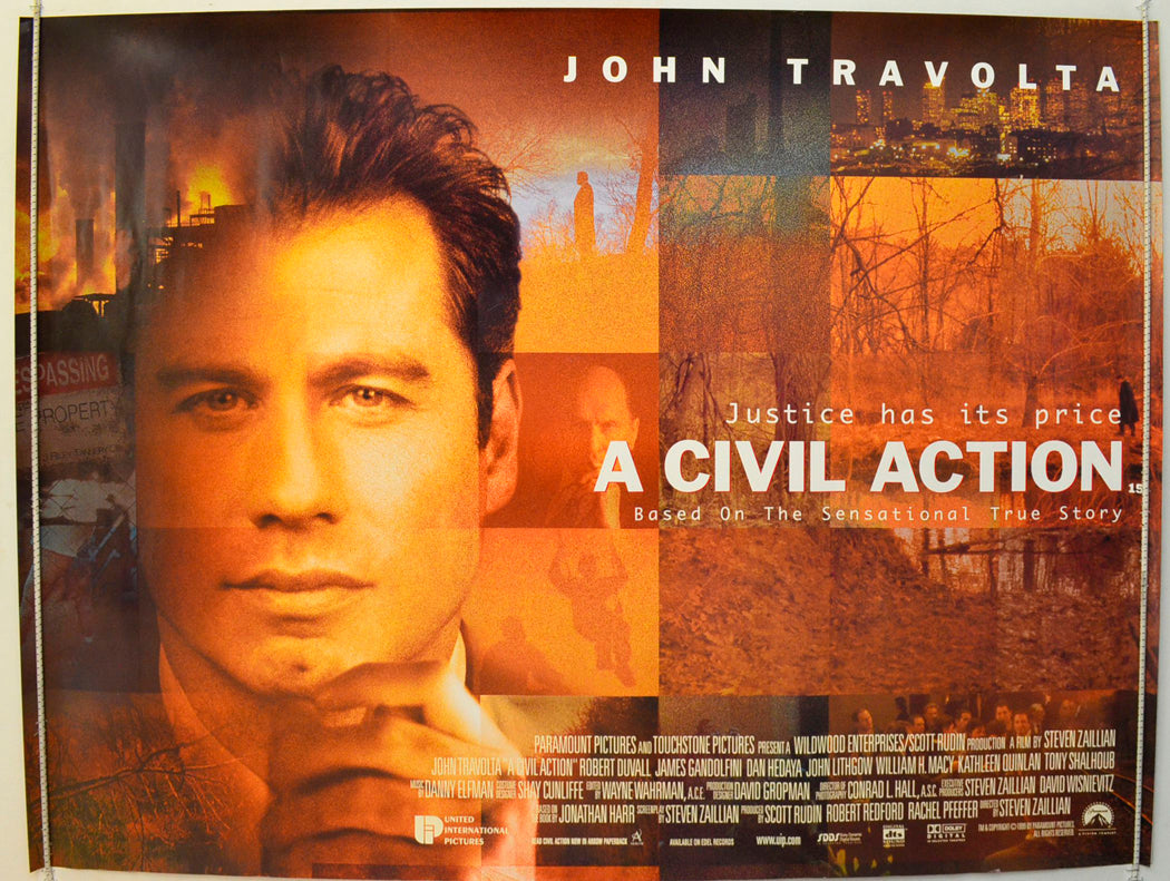 A Civil Action  Original British Quad Poster - Film Poster - Movie Poster