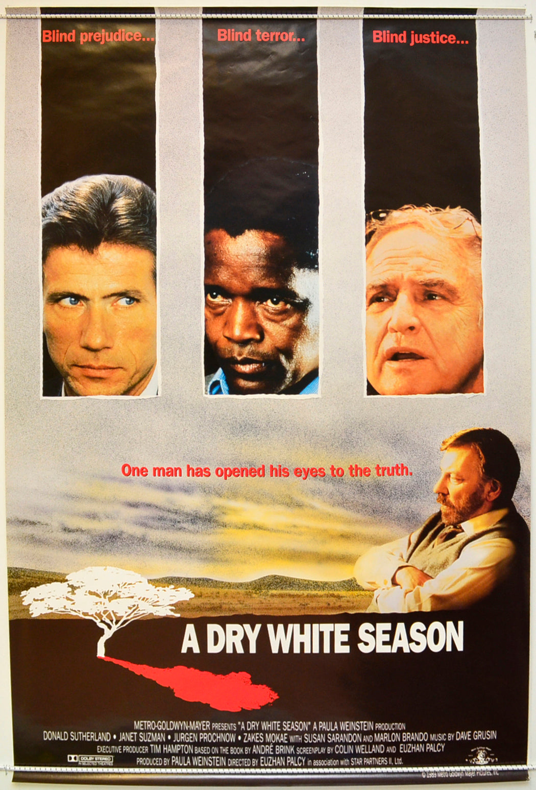 A Dry White Season Original One Sheet Poster - Film Poster - Movie Poster  