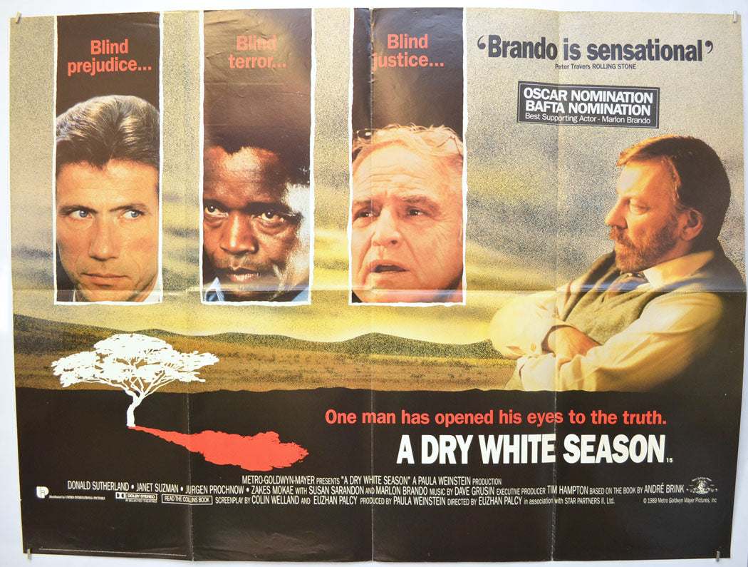 A Dry White Season  Original Quad Poster - Film Poster - Movie Poster