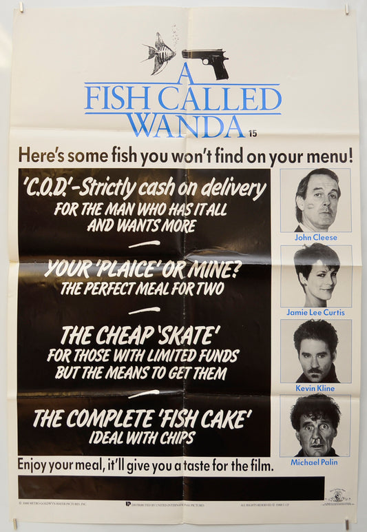 A Fish Called Wanda Original Double Crown Poster - Film Poster - Movie Poster