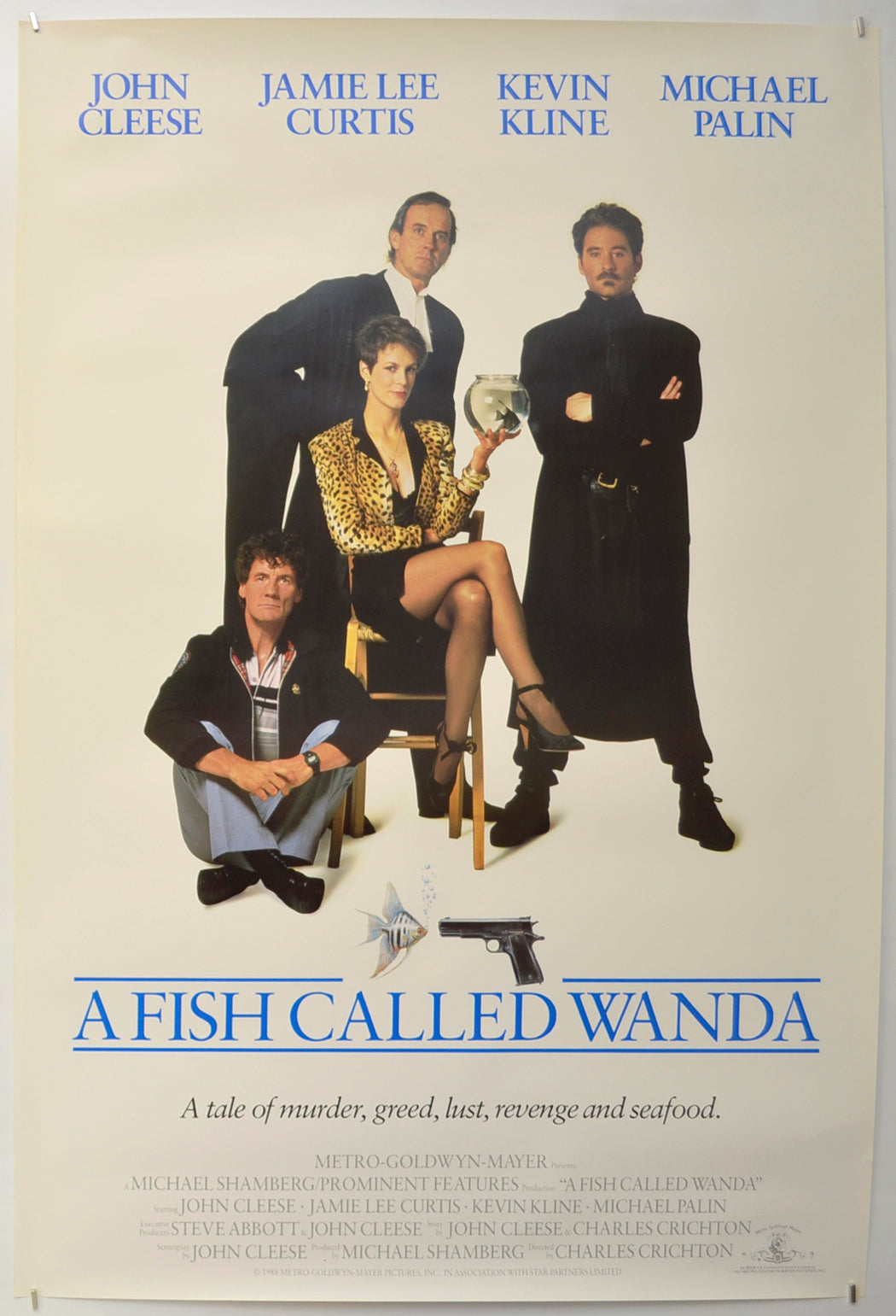 A Fish Called Wanda Original One Sheet Poster - Film Poster - Movie Poster  