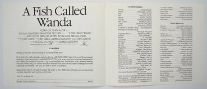 A FISH CALLED WANDA Cinema Exhibitors Press Synopsis Credits Booklet - INSIDE 