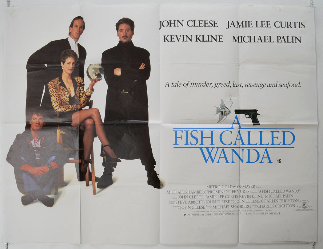 A Fish Called Wanda   Original Quad Poster - Film Poster - Movie Poster 