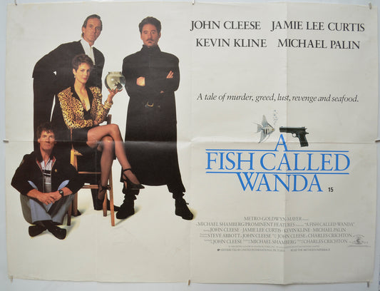 A Fish Called Wanda Original Quad Poster - Film Poster - Movie Poster