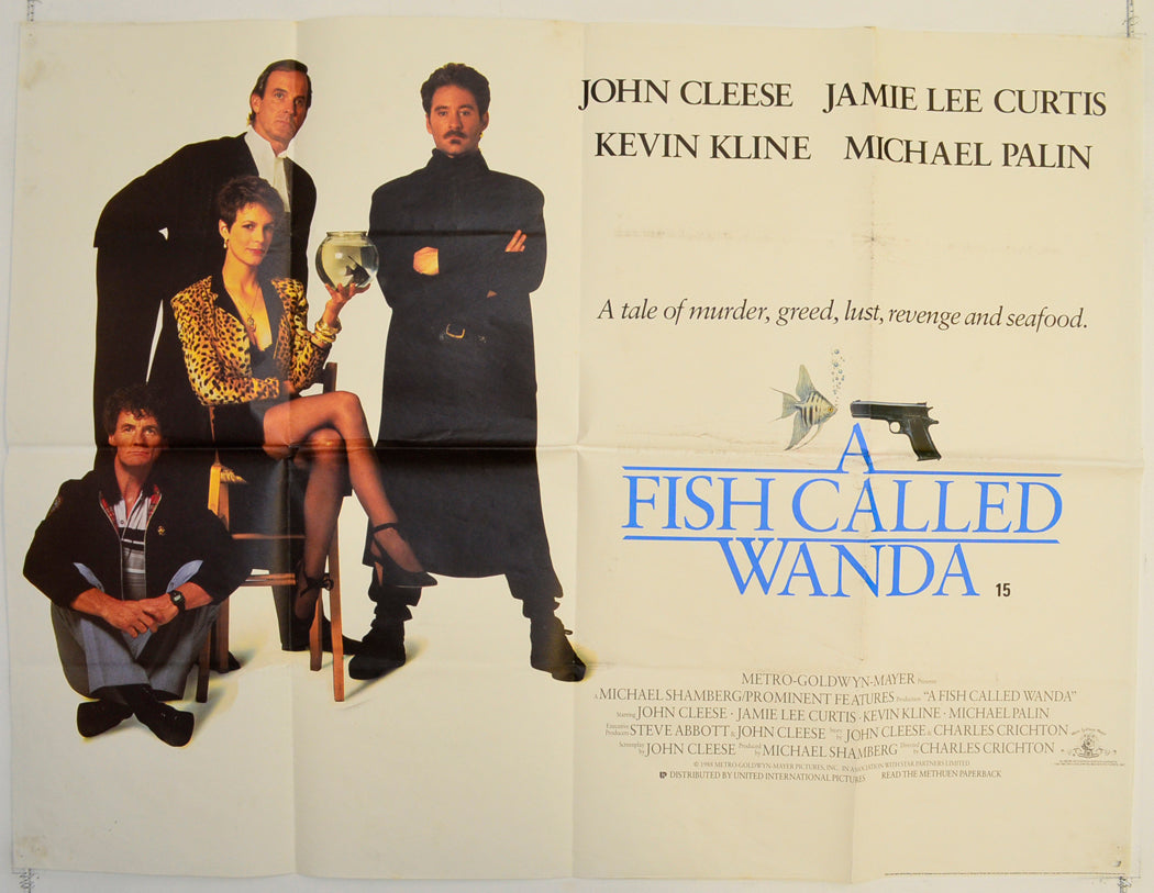 A Fish Called Wanda Original Quad Poster - Film Poster - Movie Poster  