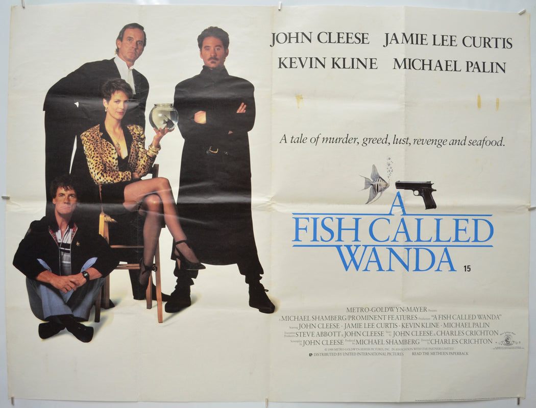 A Fish Called Wanda  Original Quad Poster - Film Poster - Movie Poster