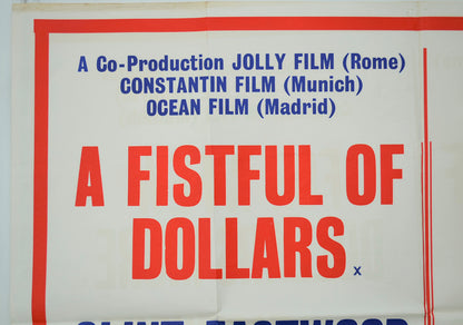 A FISTFUL OF DOLLARS / FOR A FEW DOLLARS MORE (Top Left) Cinema Quad Movie Poster 