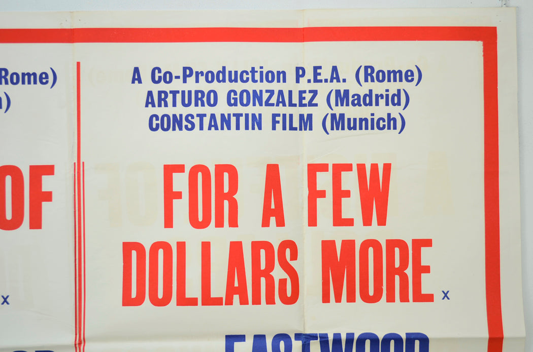 A FISTFUL OF DOLLARS / FOR A FEW DOLLARS MORE (Top Right) Cinema Quad Movie Poster 