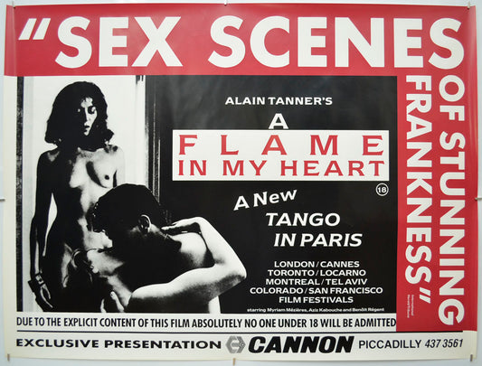 A Flame In My Heart (a.k.a Une flamme dans mon coeur) Original Quad Poster - Film Poster - Movie Poster