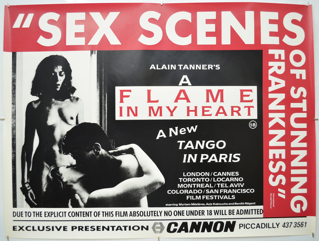 A Flame In My Heart (a.k.a Une flamme dans mon coeur) Original Quad Poster - Film Poster - Movie Poster