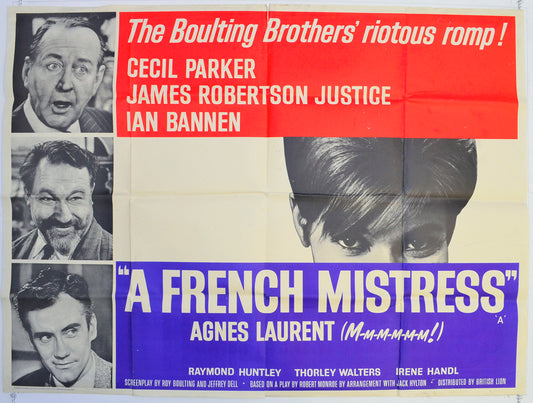 A French Mistress  Original British Quad Poster - Film Poster - Movie Poster 