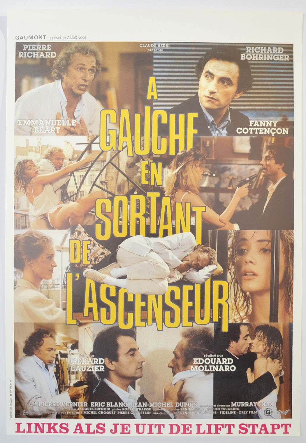 A Gauche En Sortant De L'ascenseur (a.k.a. Ace of Aces) Original Belgian Poster - Film Poster - Movie Poster