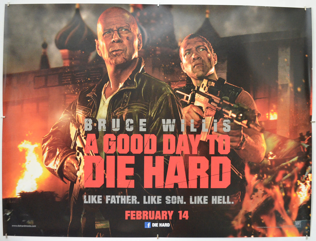 A Good Day To Die Hard (Teaser / Advance Version)  Original Quad Poster - Film Poster - Movie Poster  