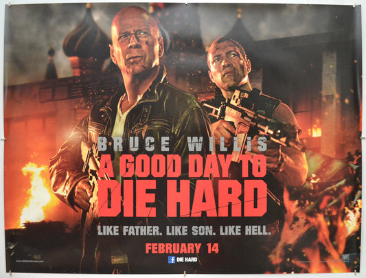 A Good Day To Die Hard (Teaser / Advance Version)  Original Quad Poster - Film Poster - Movie Poster  