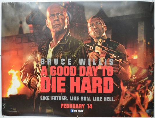 A Good Day To Die Hard (Teaser / Advance Version)  Original Quad Poster - Film Poster - Movie Poster