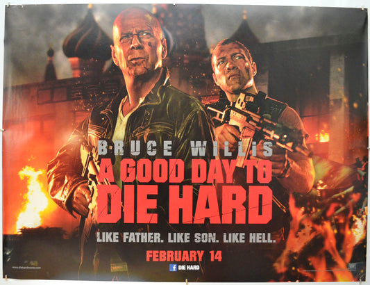 A Good Day To Die Hard (Teaser / Advance Version)  Original Quad Poster - Film Poster - Movie Poster