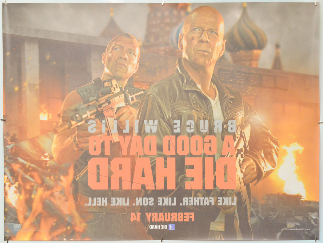 A Good Day To Die Hard (Back) Cinema Quad Movie Poster 
