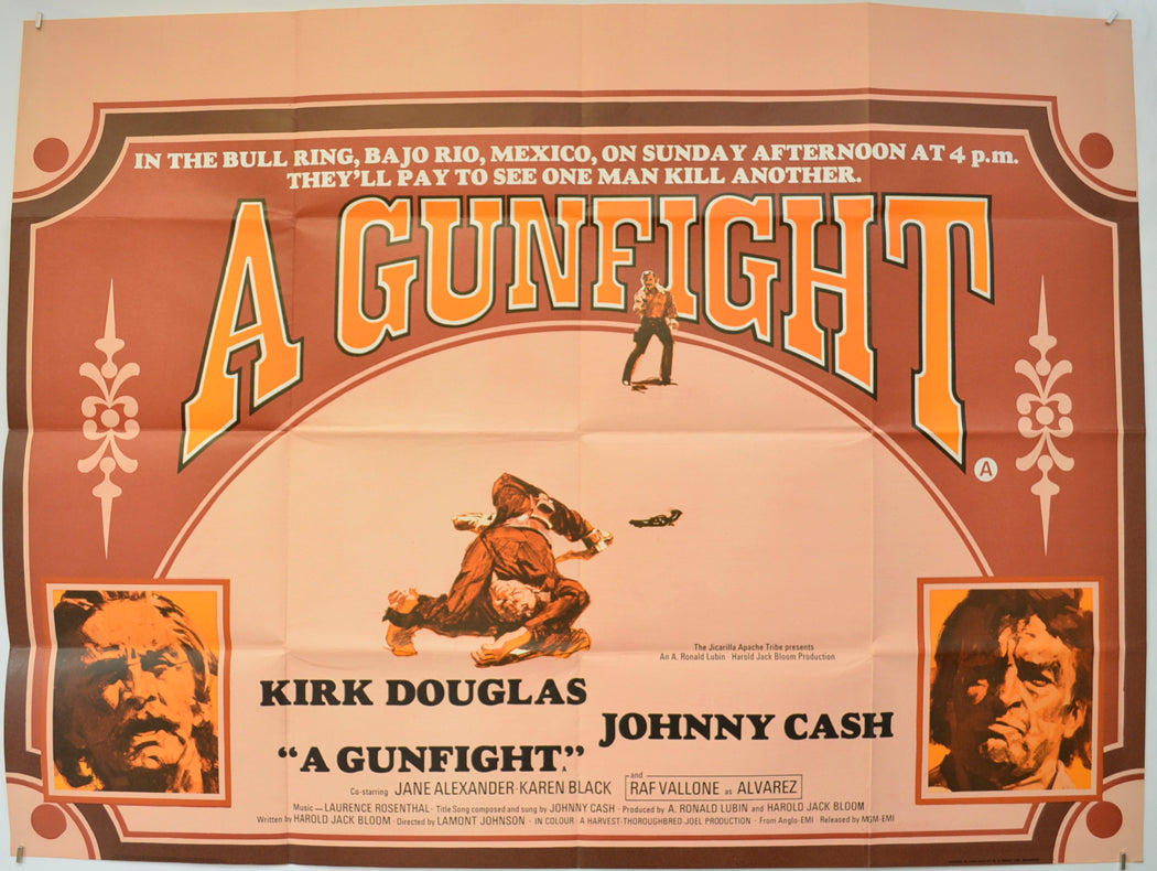 A Gunfight  Original Quad Poster - Film Poster - Movie Poster