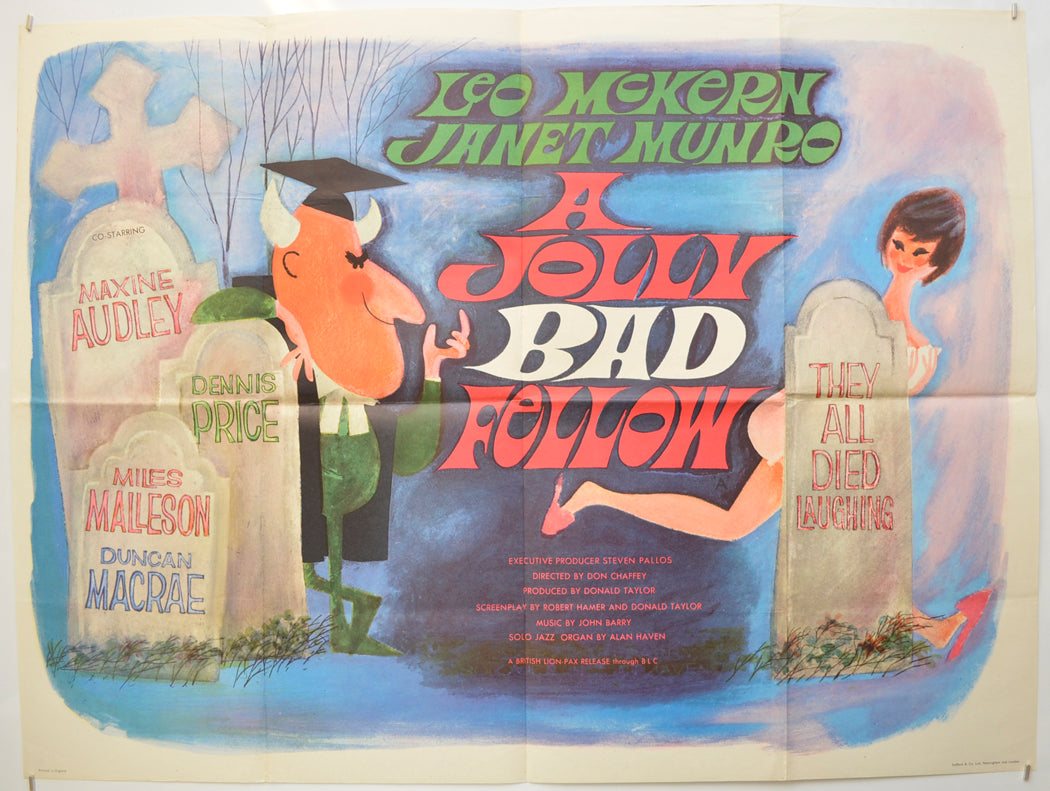 A Jolly Bad Fellow (a.k.a. They All Died Laughing) Original Quad Poster - Film Poster - Movie Poster