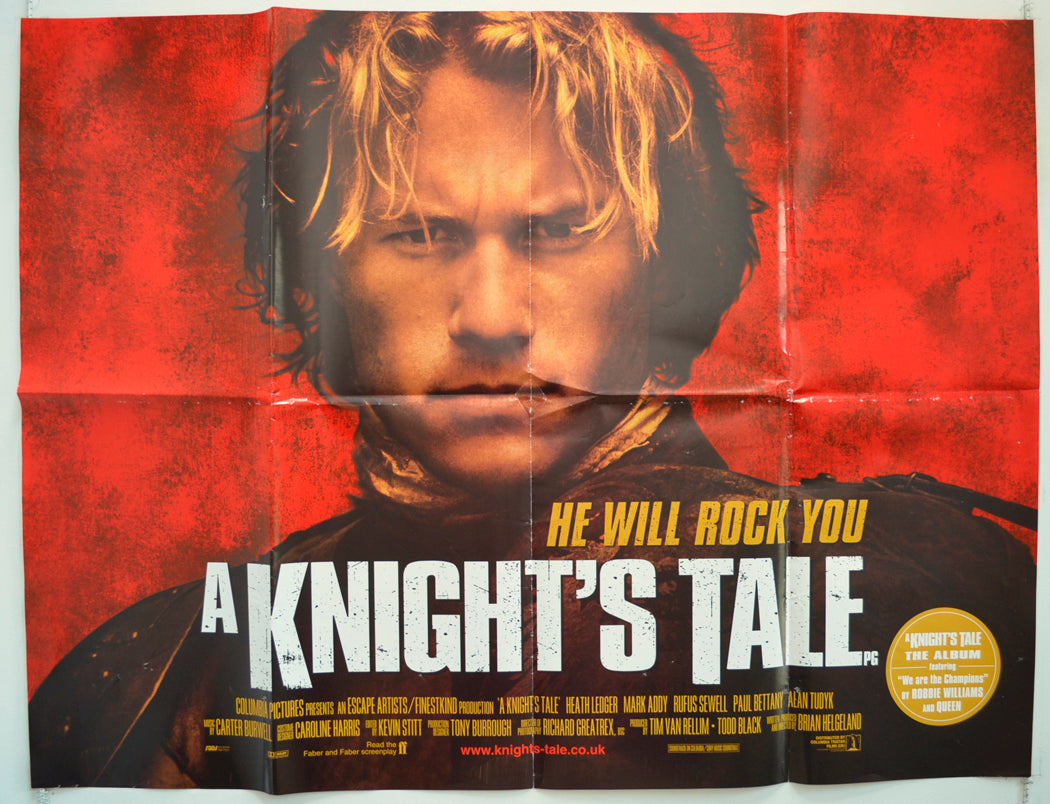 A Knight's Tale Original Quad Poster - Film Poster - Movie Poster  