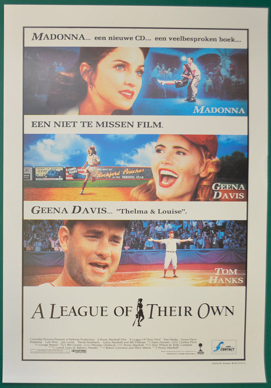 A League Of Their Own Original Belgian Poster - Film Poster - Movie Poster  