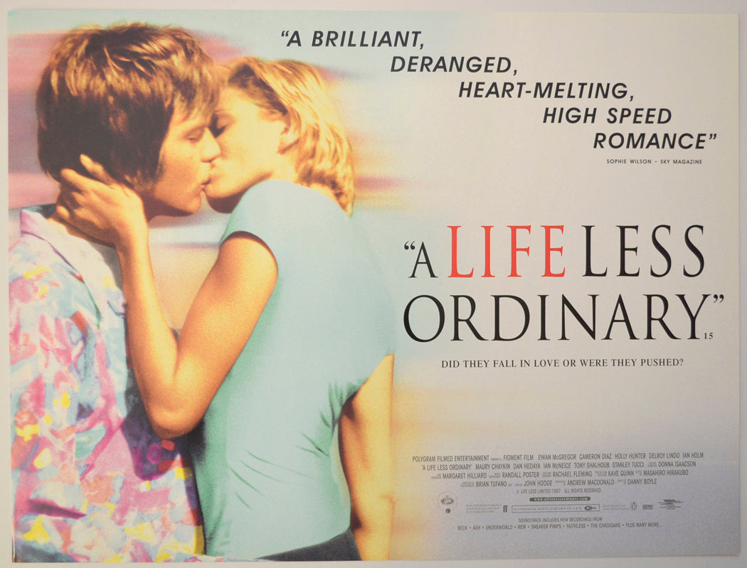 A Life Less Ordinary Original Mini Quad Poster - Film Poster - Movie Poster