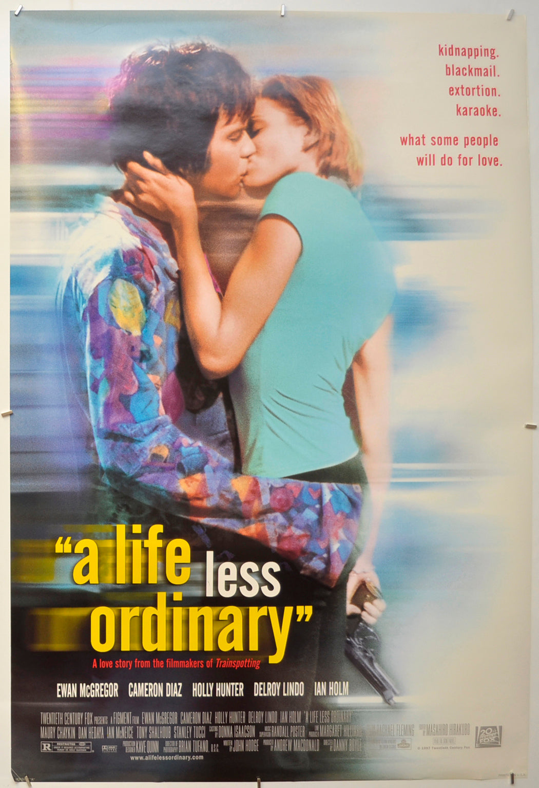 A Life Less Ordinary  Original One Sheet Poster - Film Poster - Movie Poster