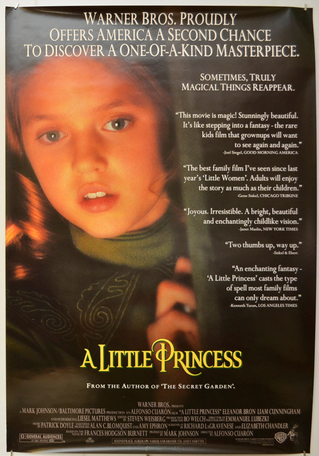 A Little Princess (Reviews Version) Original One Sheet Poster - Film Poster - Movie Poster