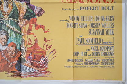 A MAN FOR ALL SEASONS (Bottom Right) Cinema Quad Movie Poster 