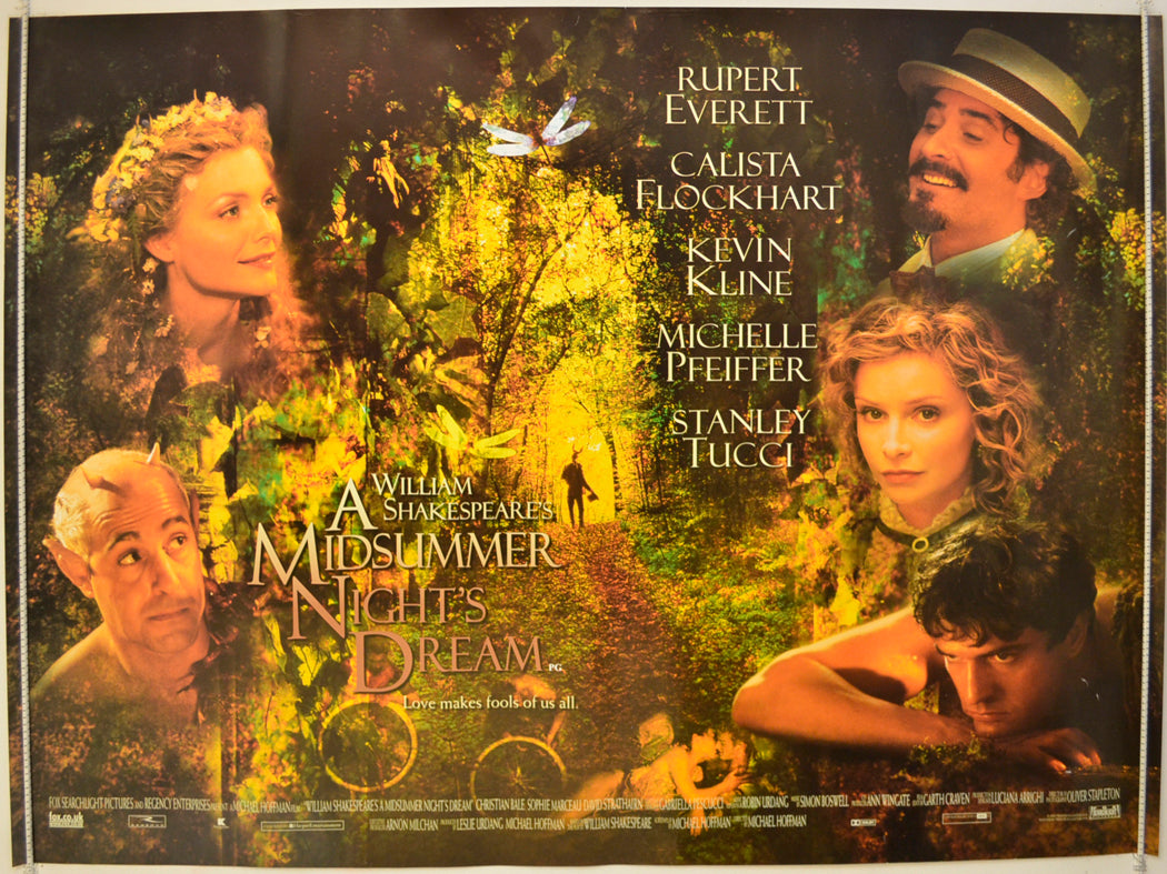 A Midsummer Night's Dream  Original Quad Poster - Film Poster - Movie Poster