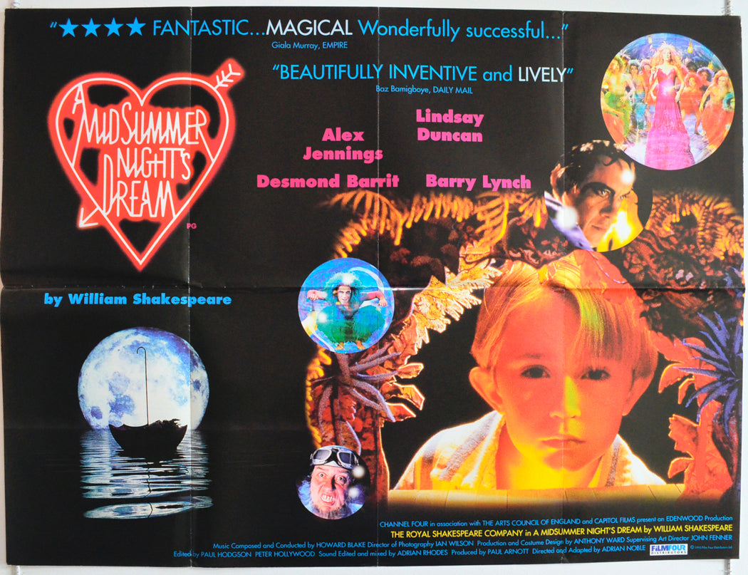 A Midsummer Night's Dream  Original British Quad Poster - Film Poster - Movie Poster 