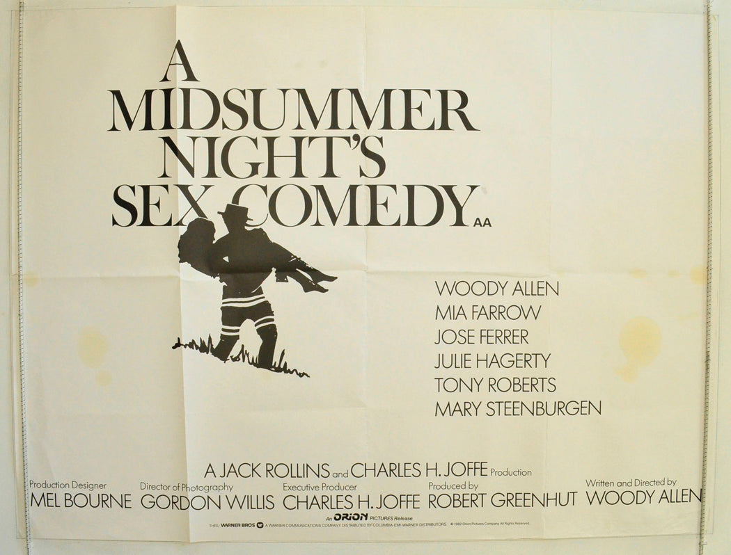 A Midsummer Night's Sex Comedy Original British Quad Poster - Film Poster - Movie Poster 