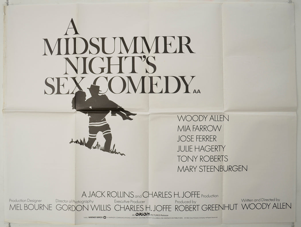 A Midsummer Night's Sex Comedy   Original Quad Poster - Film Poster - Movie Poster 