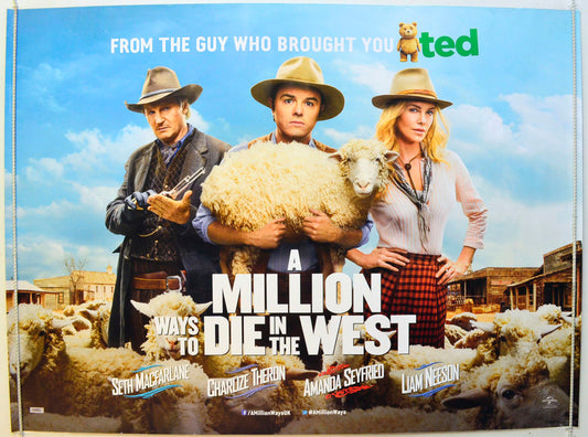 A Million Ways To Die In The West Original British Quad Poster - Film Poster - Movie Poster 