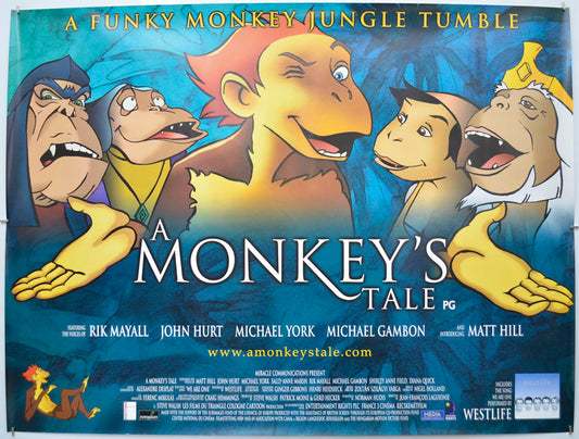 A Monkey’s Tale Original Quad Poster - Film Poster - Movie Poster