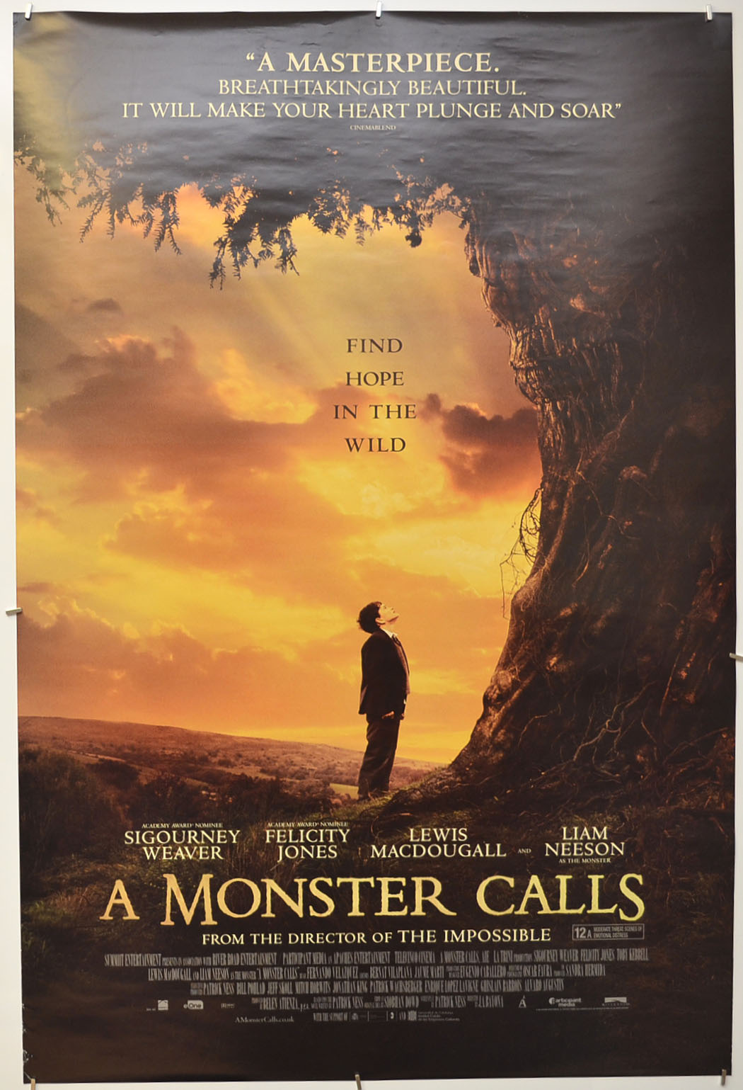 A Monster Calls Original One Sheet Poster - Film Poster - Movie Poster