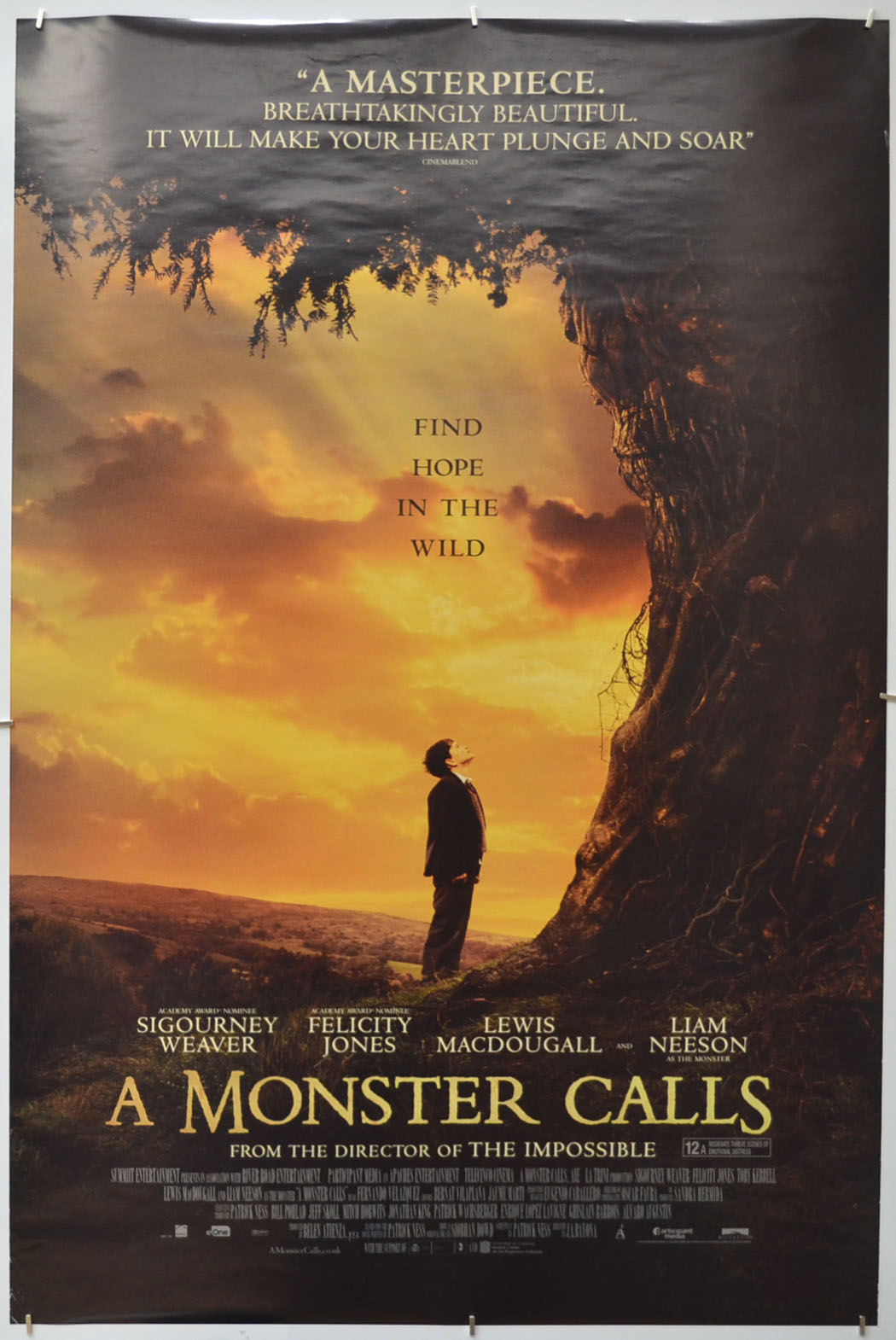 A Monster Calls Original One Sheet Poster - Film Poster - Movie Poster