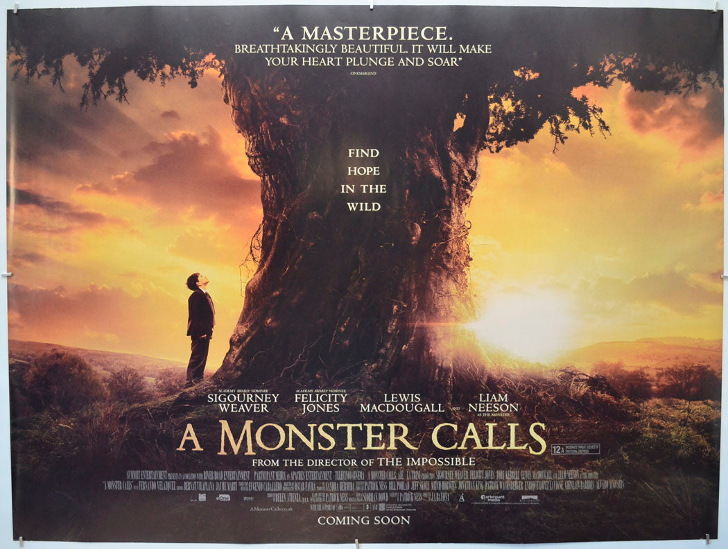 A Monster Calls Original Quad Poster - Film Poster - Movie Poster