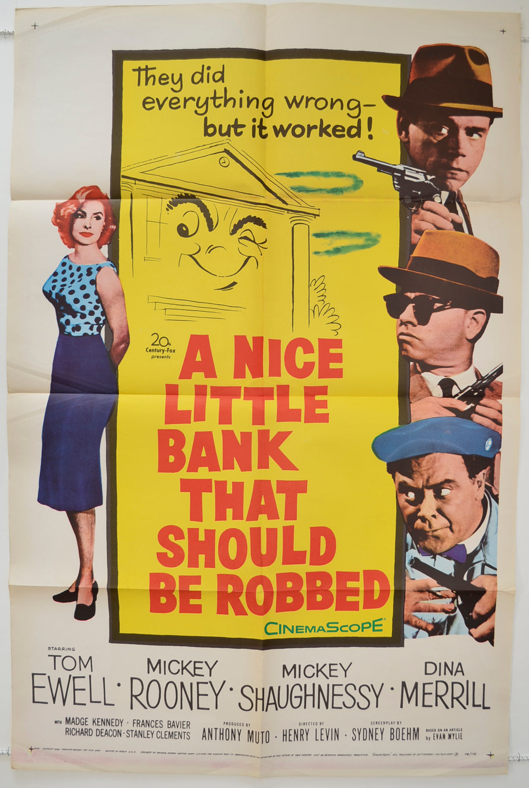 A Nice Little Bank That Should Be Robbed  (a.k.a. How To Rob A Bank)  Original One Sheet Poster - Film Poster - Movie Poster 