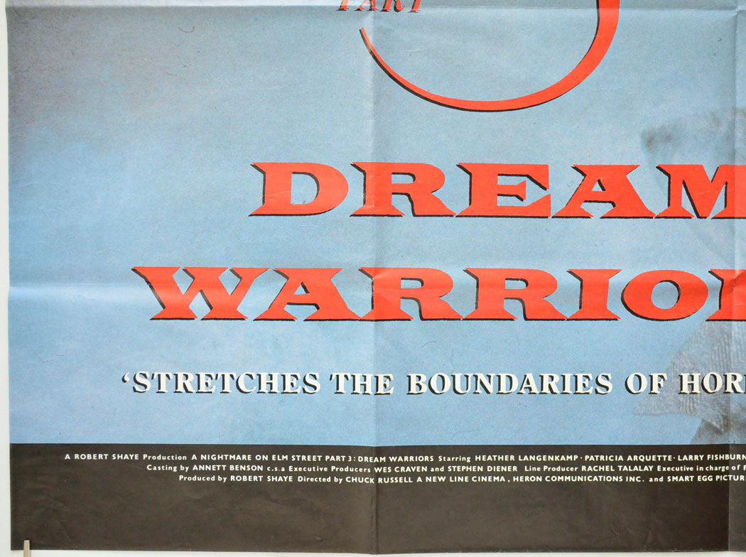 A NIGHTMARE ON ELM STREET 3 - DREAM WARRIORS (Bottom Left) Cinema Quad Movie Poster 