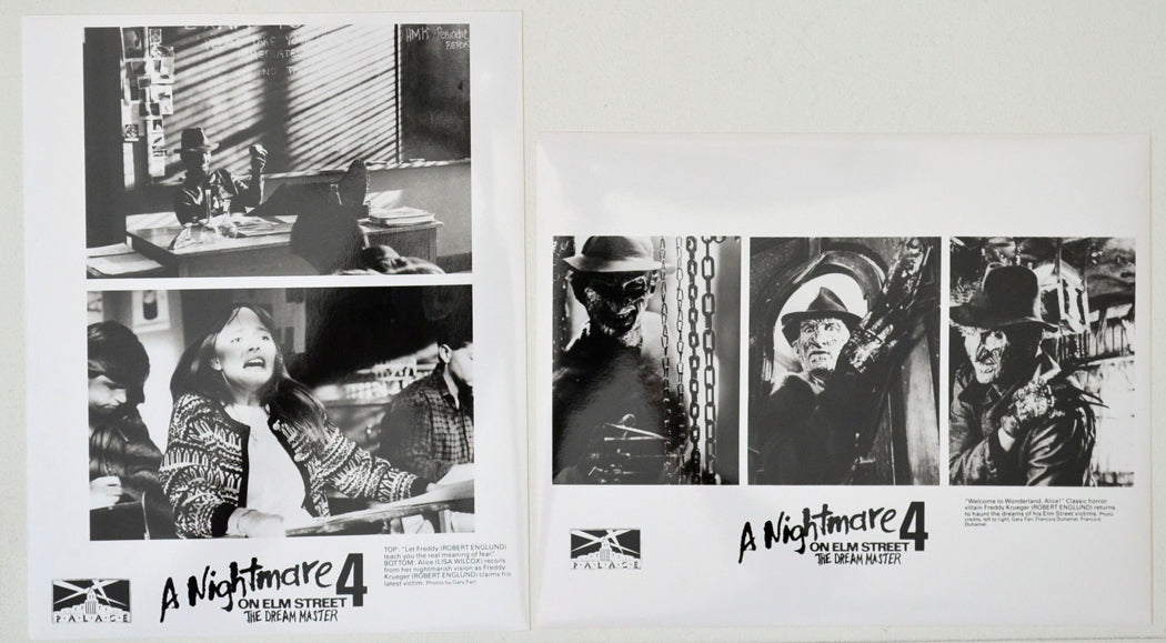 A Nightmare On Elm Street 4 : The Dream Master    2 Original Cinema Front Of House (FOH) Black And White Stills – Press Stills – Movie Stills     