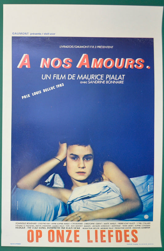 A Nous Amours   (a.k.a. To Our Loves)   Original Belgian Poster - Film Poster - Movie Poster  