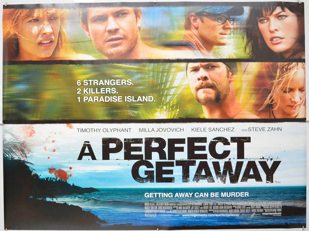 A Perfect Getaway Original Quad Poster - Film Poster - Movie Poster