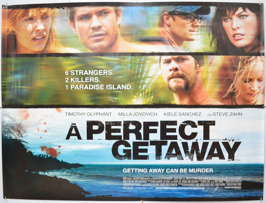 A Perfect Getaway Original Quad Poster - Film Poster - Movie Poster