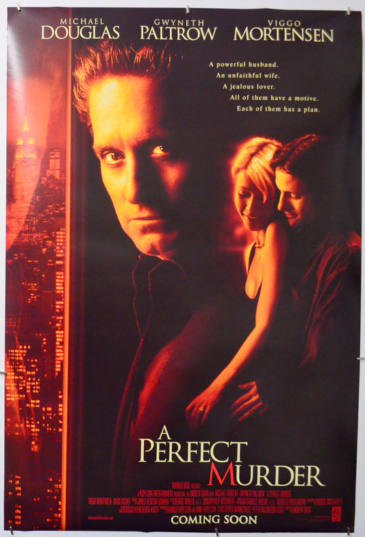 A Perfect Murder  (Teaser / Advance Version) Original One Sheet Poster - Film Poster - Movie Poster