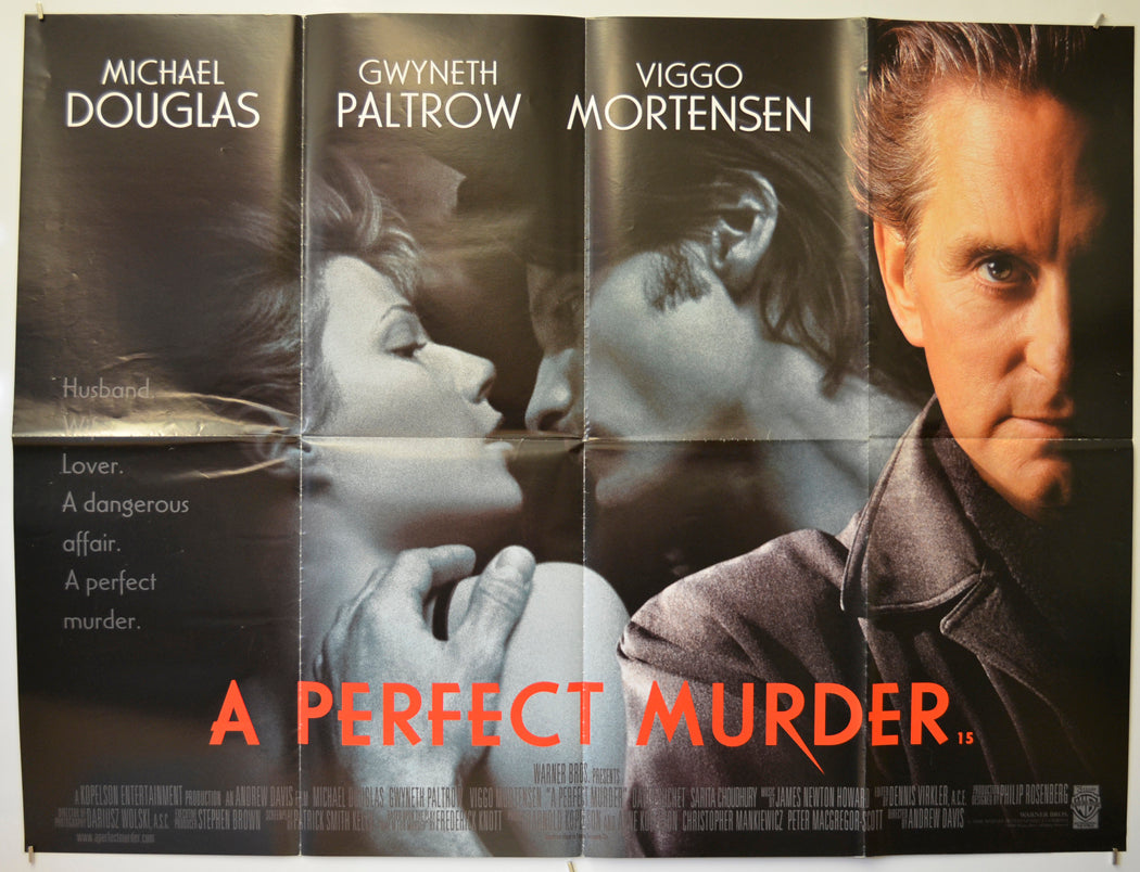 A Perfect Murder Original Quad Poster - Film Poster - Movie Poster