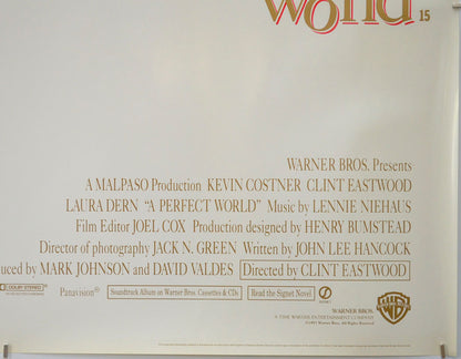 A PERFECT WORLD (Bottom Right) Cinema Quad Movie Poster 